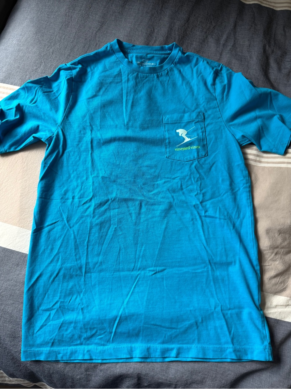 Vineyard Vines Turquoise Whale Print Short Sleeve Tee